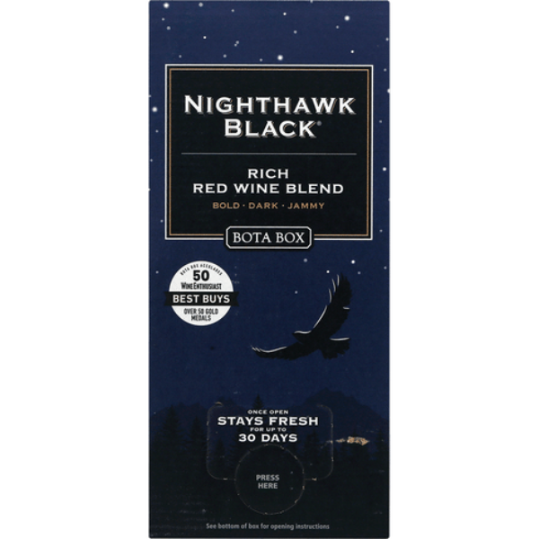 BOTA BOX NIGHTHAWK BLACK RICH RED WINE BLEND
